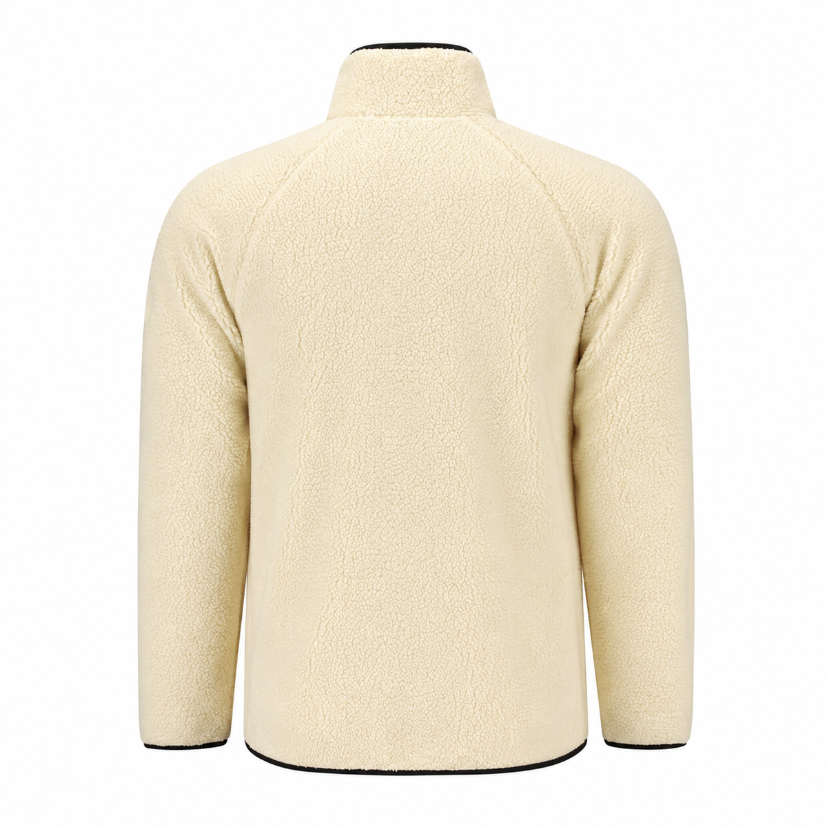Urban Faden Herren Fleece-Zip-Jacke – Rückenansicht, sauberes Design
