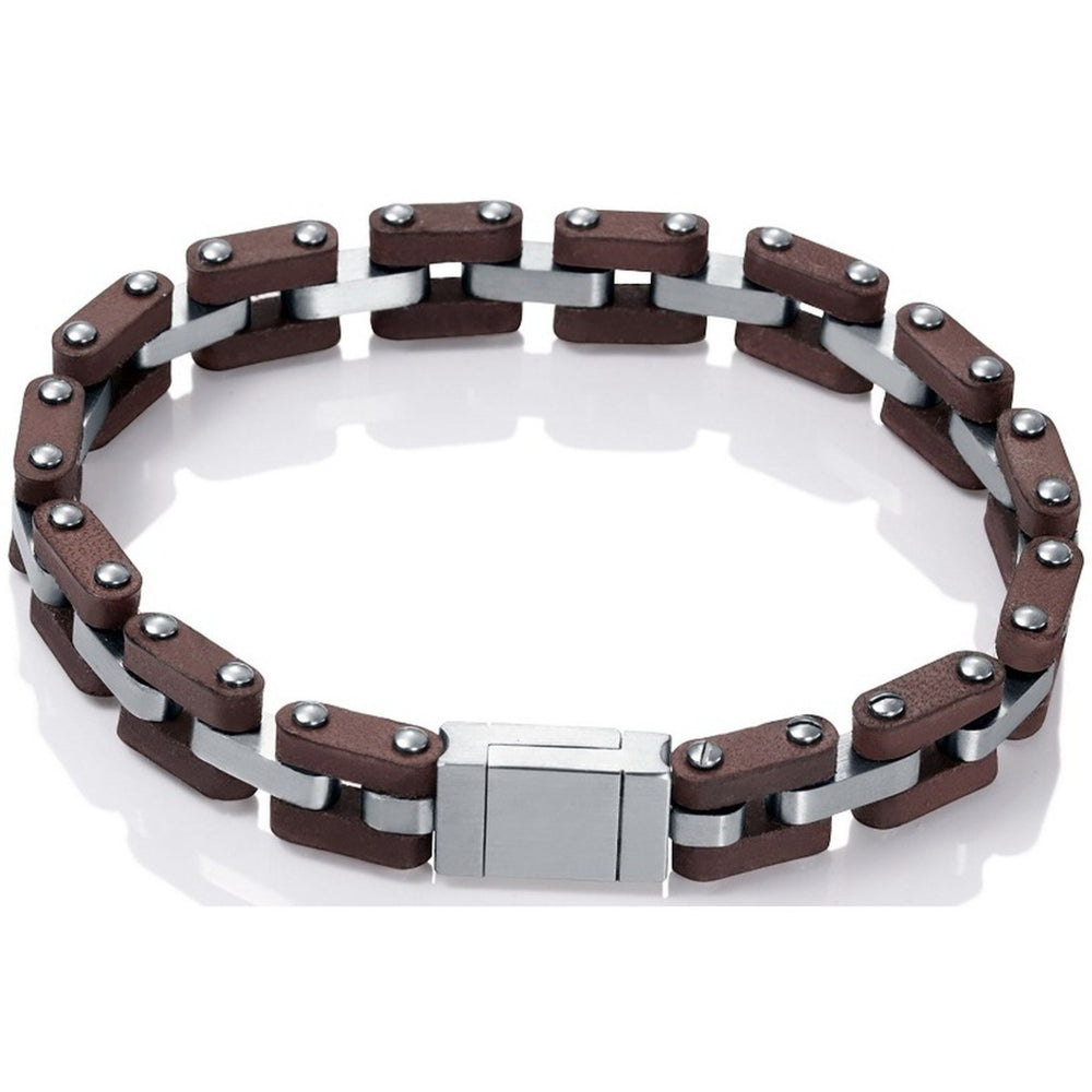 Urban Faden Herren Gliederarmband – Edelstahl, Schrauben-Design