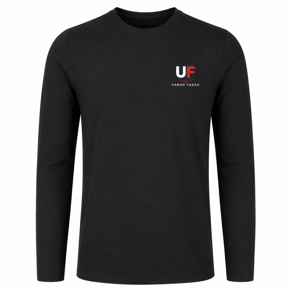 Urban Faden Herren Langarmshirt – Rundhals, Langarm