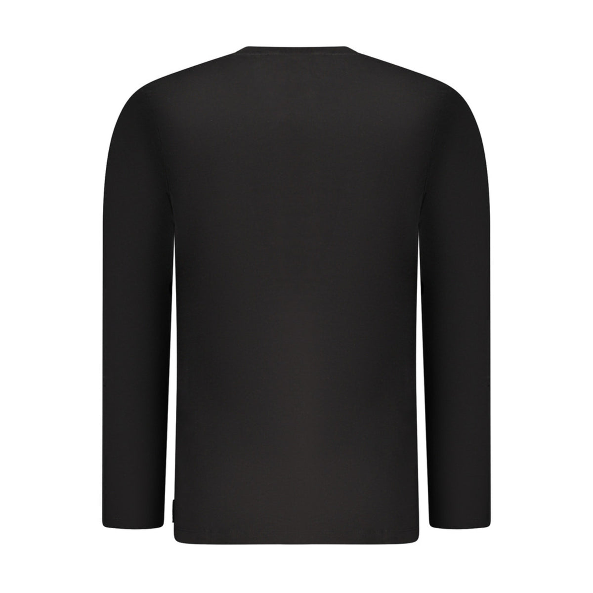 Urban Faden Herren Langarmshirt in Schwarz – Rückenansicht, sauberes Design ohne Aufdruck