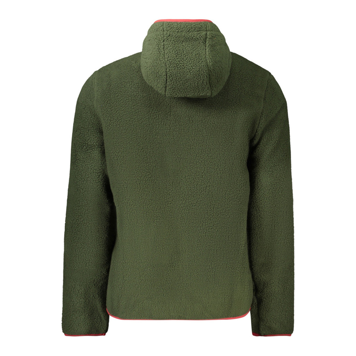 Urban Faden Herren Sherpa-Hoodie-Zip-Jacke – Seitenansicht, Sherpa-Fleece-Material Nahaufnahme